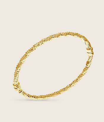 Sparkle Faceted Gold Bangle