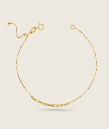 Dainty Moon Cut Strand Bracelet