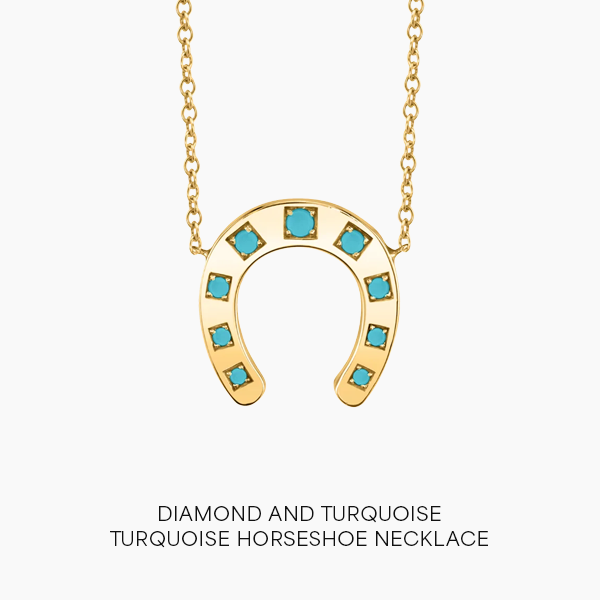 Turquoise Horseshoe Necklace