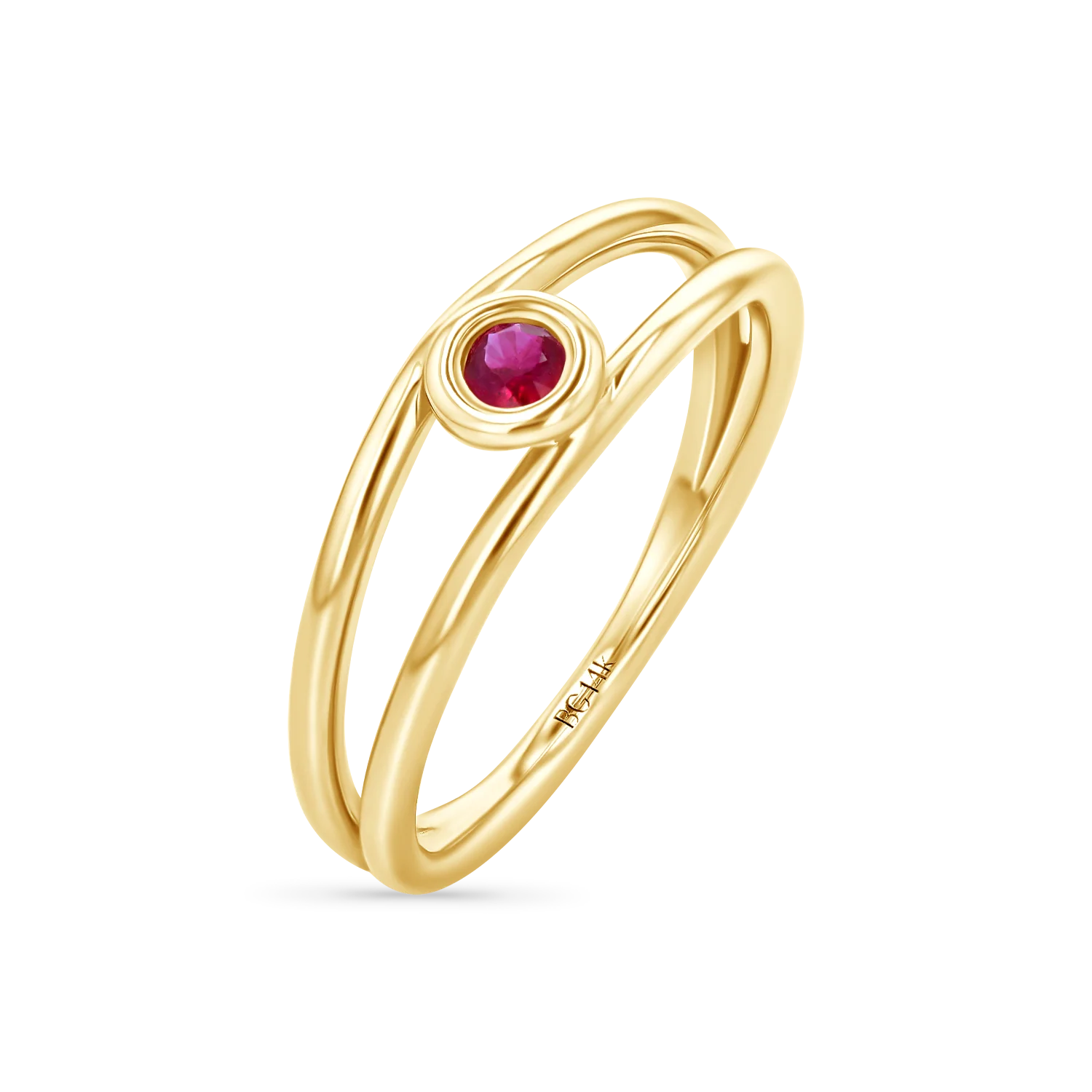 Image of Bubble Solitaire Ruby Ring