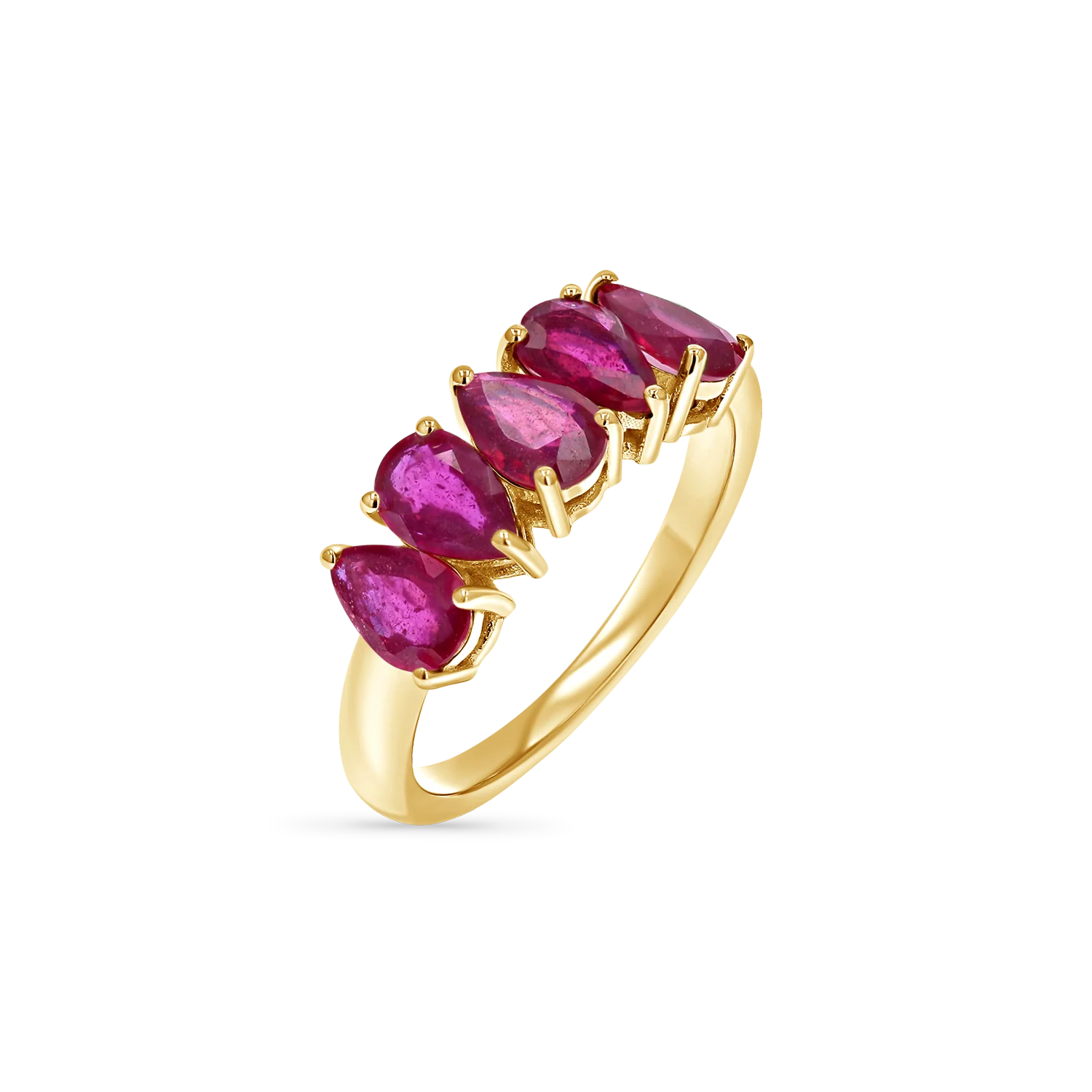 Image of Pear Shape Ruby Half Eternity