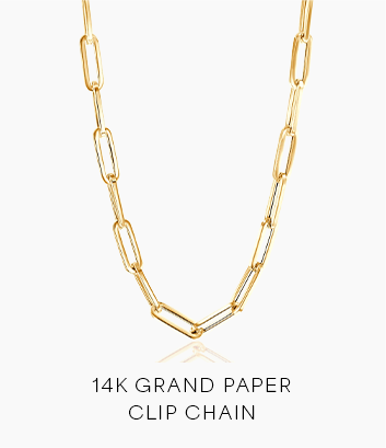 14K Grand Paper Clip Chain