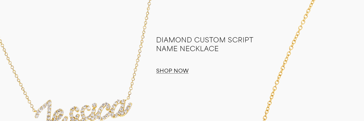 Diamond Custom Script Name Necklace