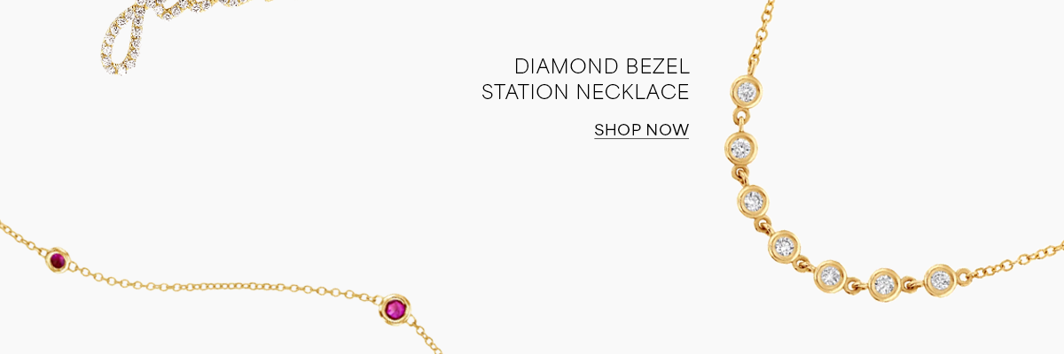Diamond Bezel Station Necklace