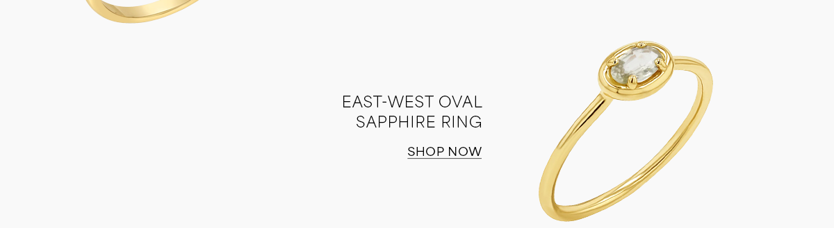 East-West Oval Sapphire Ring