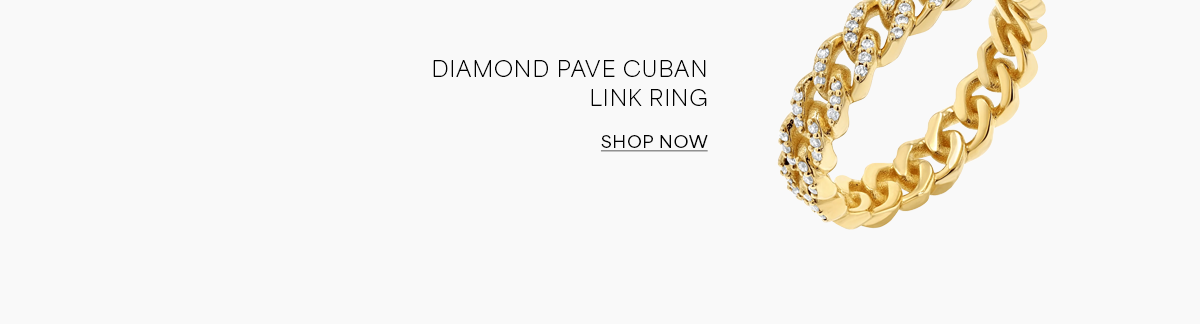 Diamond Pave Cuban Link Ring
