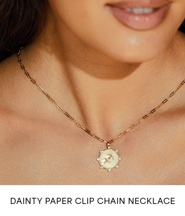 Dainty Paper Clip Chain Necklace