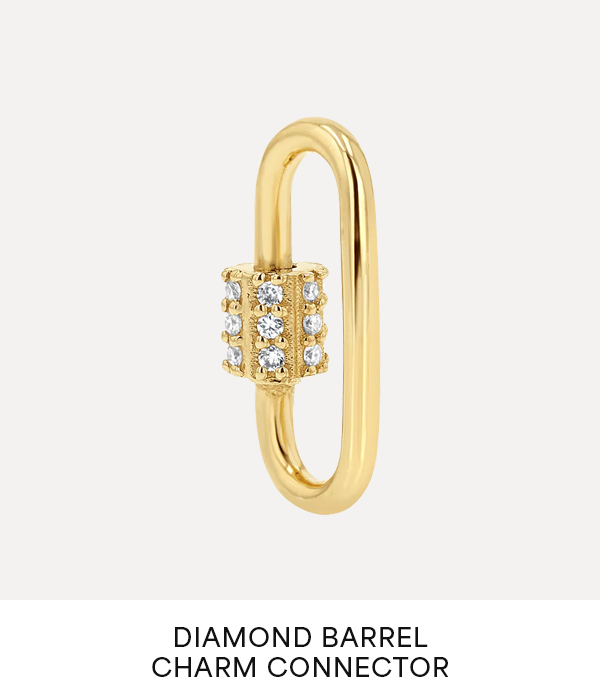 Diamond Barrel Charm Connector