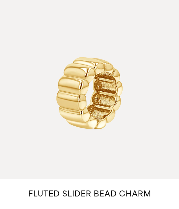 Fluted Slider Bead Charm