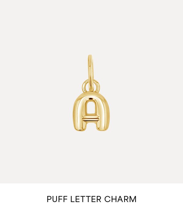 Puff Letter Charm