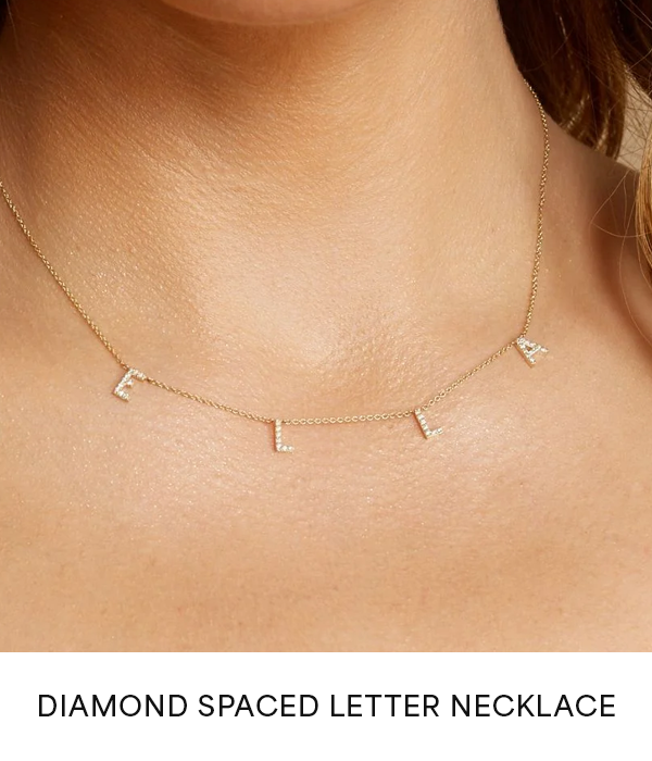 Diamond Spaced Letter Necklace