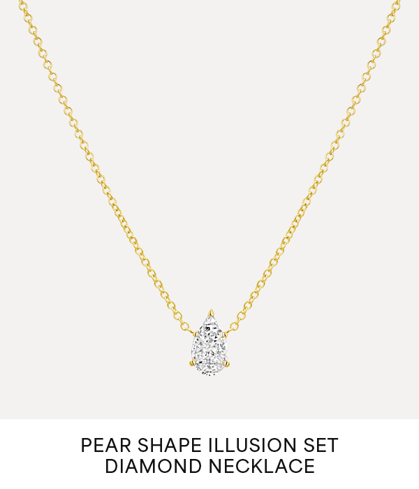 Pear Shape Illusion Set Diamond Necklace