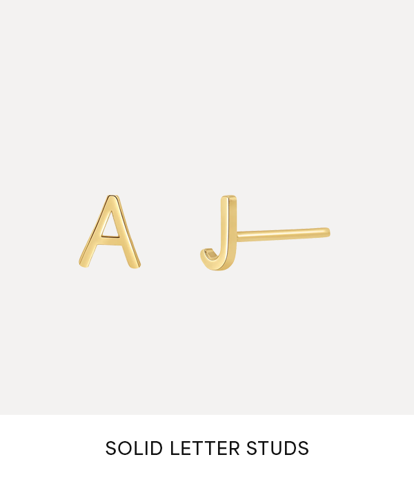 Solid Letter Studs