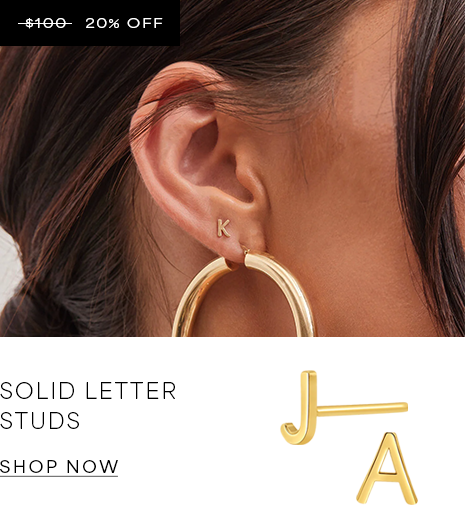 Solid Letter Studs
