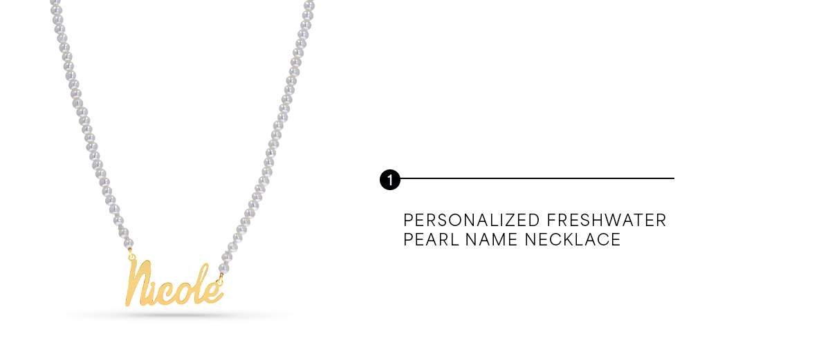 Personalized Freshwater Pearl Name Necklace