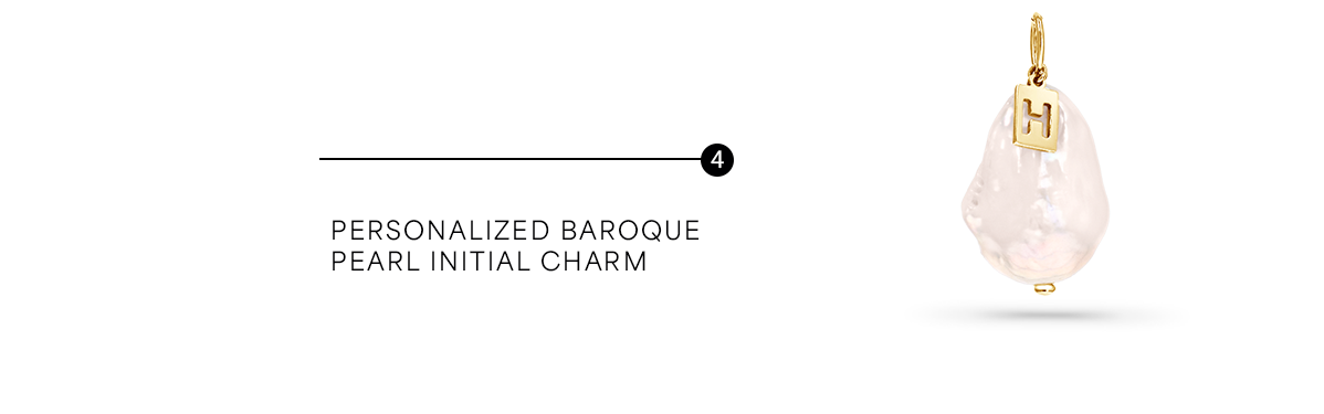 Personalized Baroque Pearl Initial Charm