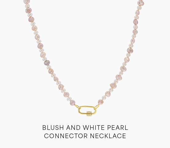 Blush and White Pearl Connector Necklace
