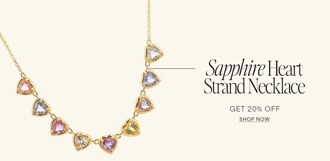 Sapphire Heart Strand Necklace