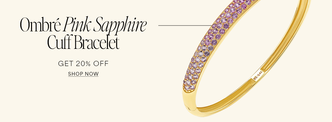 Ombré Pink Sapphire Cuff Bracelet