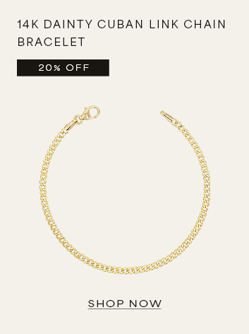 14K Dainty Cuban Link Chain Bracelet