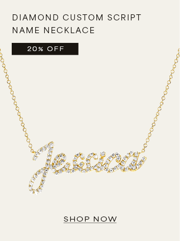 Diamond Custom Script Name Necklace