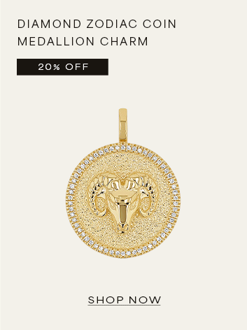 Diamond Zodiac Coin Medallion Charm