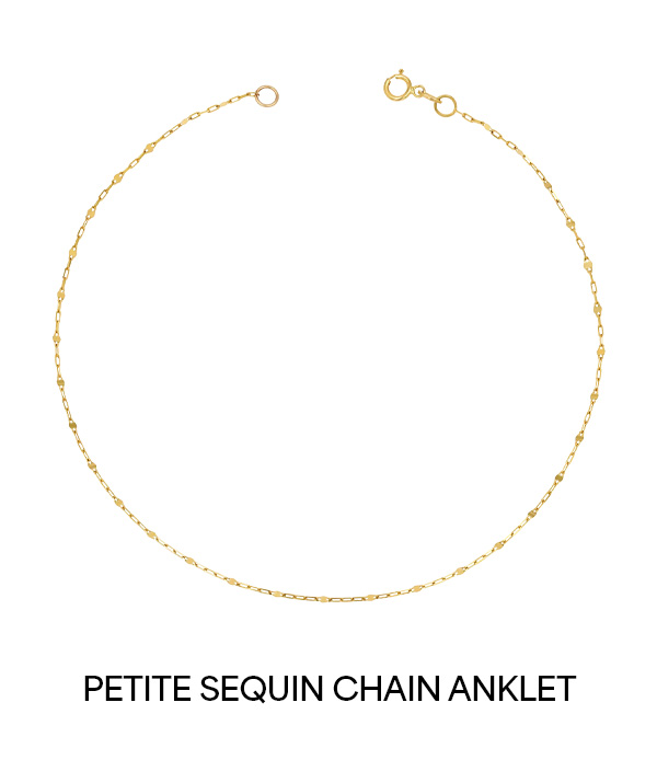 Petite Sequin Chain Anklet