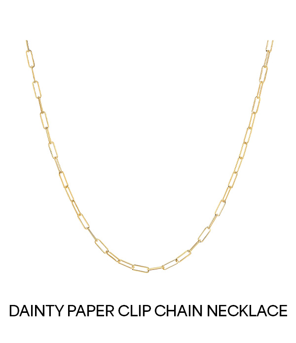 Dainty Paper Clip Chain Necklace