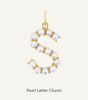 Pearl Letter Charm