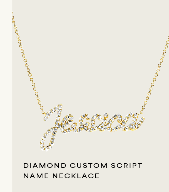 Diamond Custom Script Name Necklace