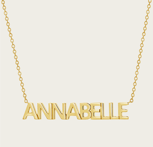 Block Letter Name Necklace