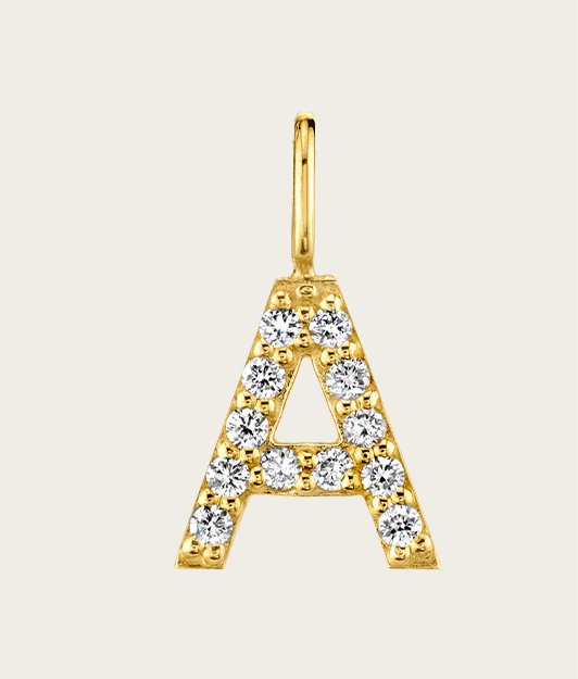 Diamond Pave Letter Charm