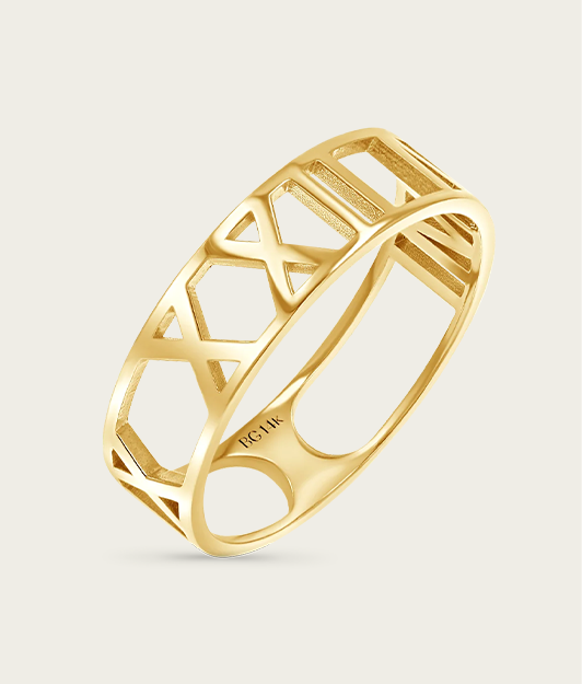Custom Roman Numeral Ring