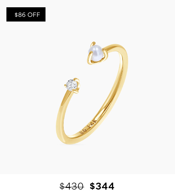 Luna Diamond and Pearl Ring