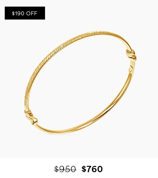 Fine Diamond Cut Gold Bangle