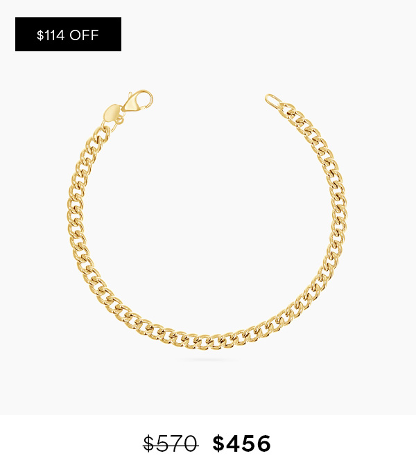 14K Signature Cuban Curb Chain Bracelet