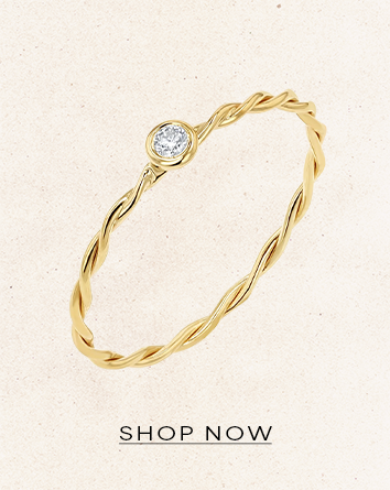 Diamond Bezel Twist Ring