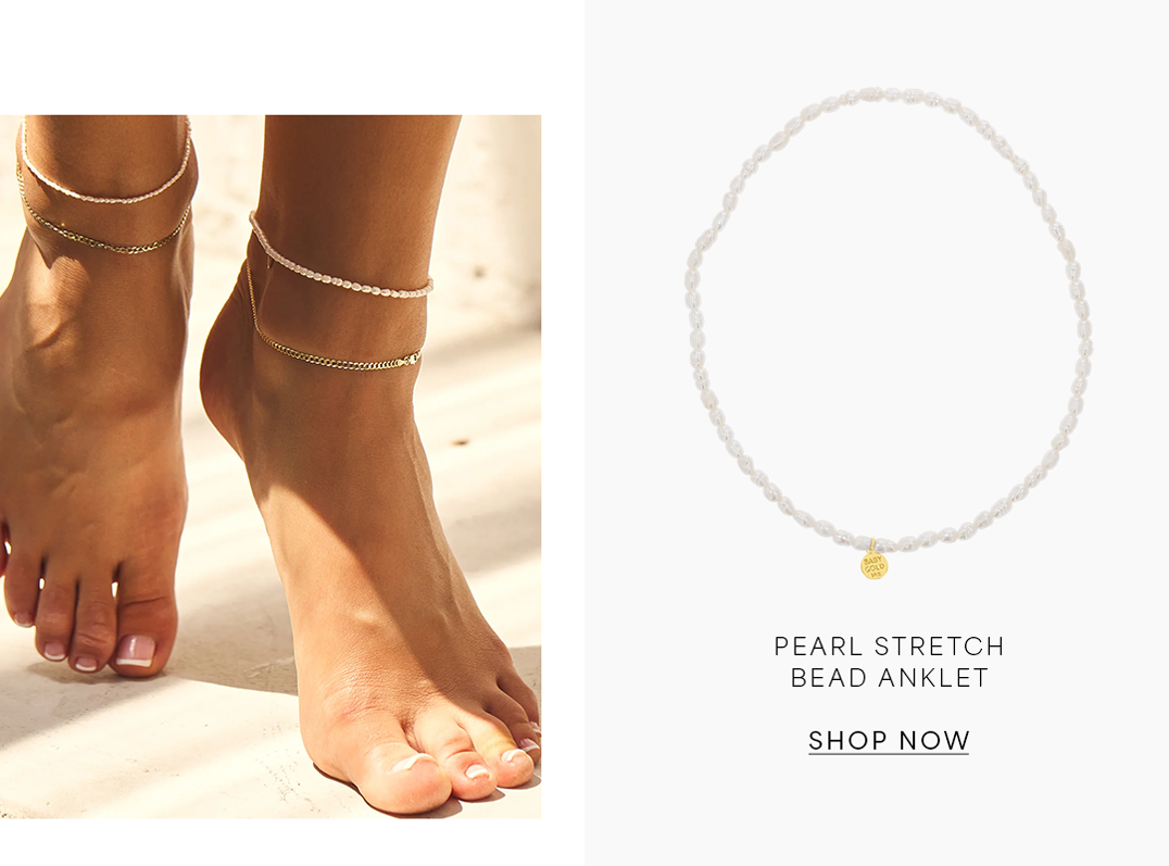 Pearl Stretch Bead Anklet
