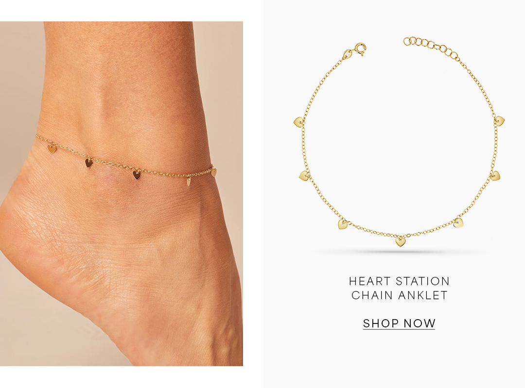 Heart Station Chain Anklet