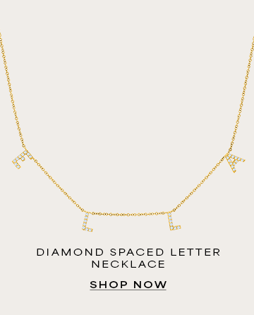 Diamond Spaced Letter Necklace