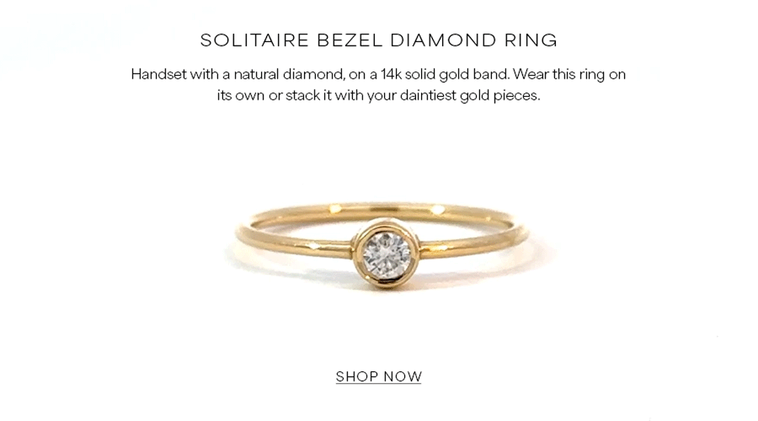 Solitaire Bezel Diamond Ring