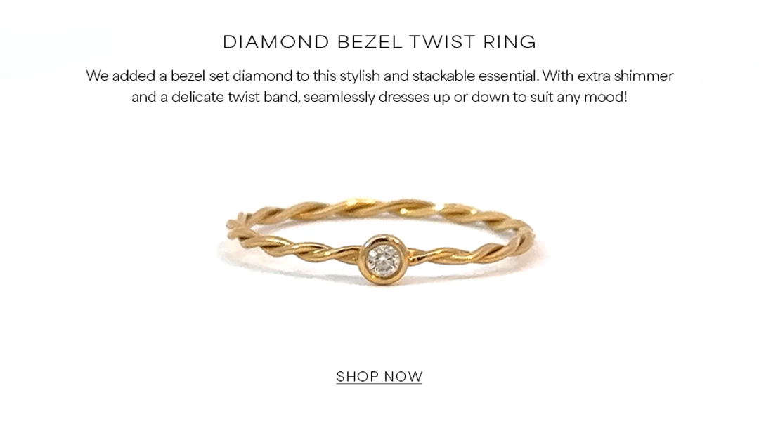 Diamond Bezel Twist Ring