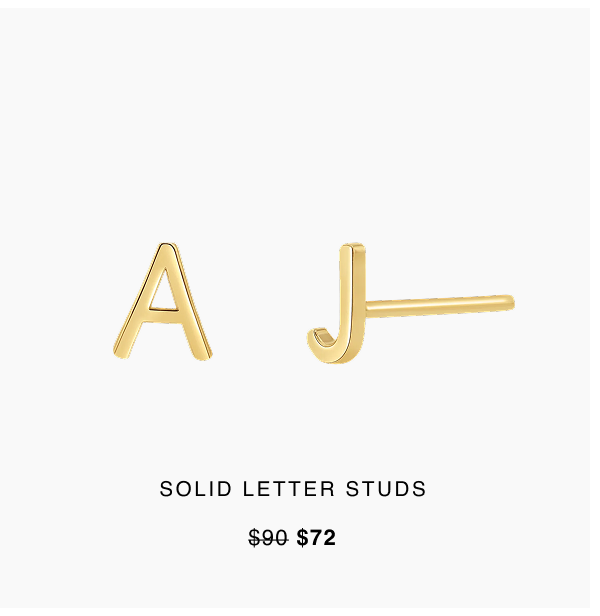 Solid Letter Studs