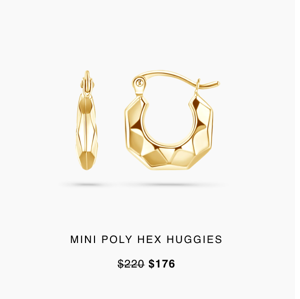 Mini Poly Hex Huggies