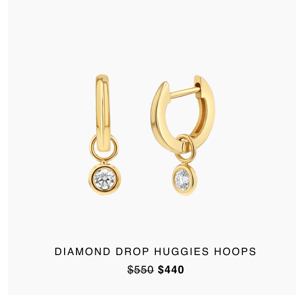 Diamond Drop Huggies Hoops