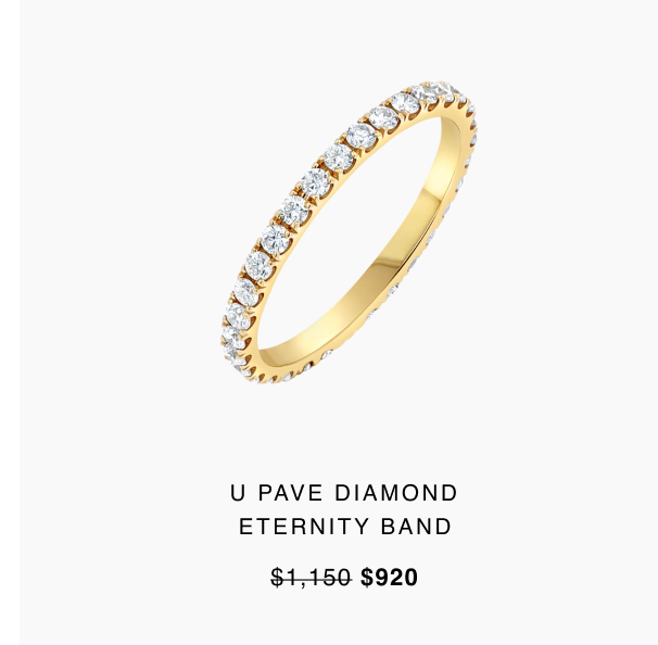 U Pave Diamond Eternity Band