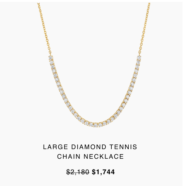 Large Diamond Tennis Chain Necklace