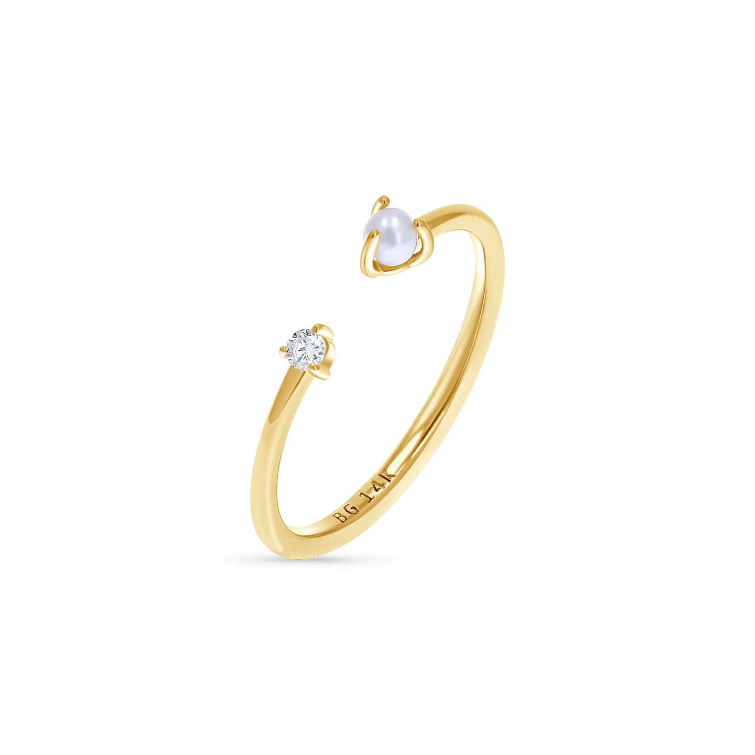 Image of Luna Diamond and Pearl Ring