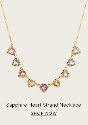 Sapphire Heart Strand Necklace