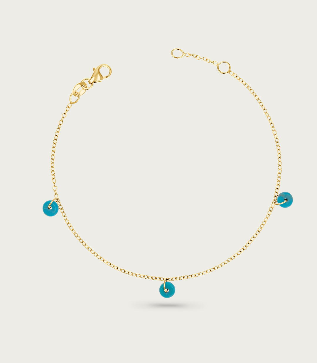 Turquoise Bead Charm Bracelet